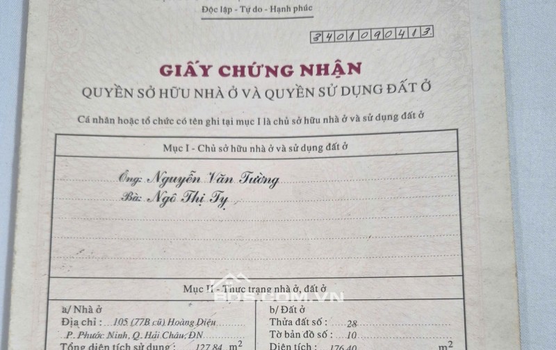 MẶT TIỀN ĐƯỜNG HOÀNG DIỆU - ĐÀ NẴNG