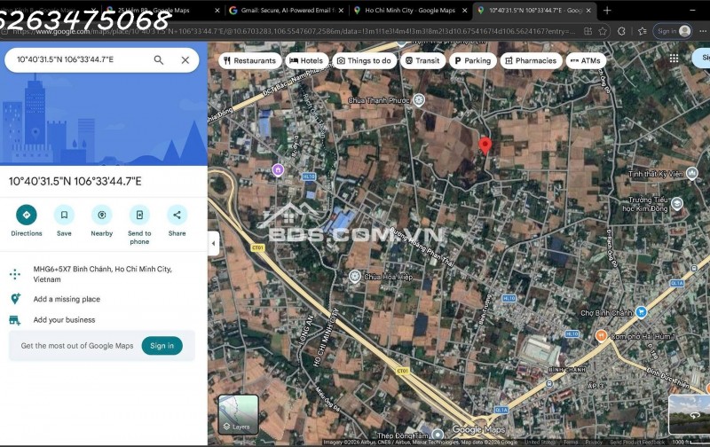 BÁN GẤP ĐẤT 636m² TÂN TÚC – BÌNH CHÁNH  SỔ RIÊNG  GIÁ TỐT CHO NHÀ ĐẦU TƯ