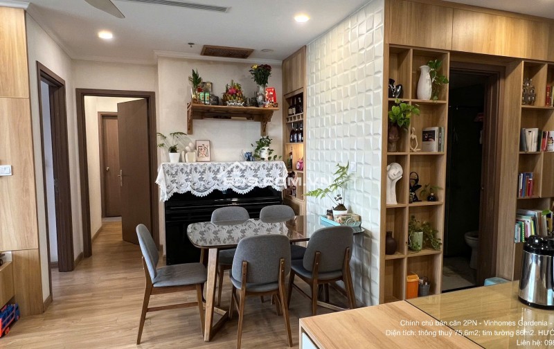 Ở NGAY CHÍNH CHỦ BÁN CĂN 2PN + 2VS -76m2- Vinhomes Gardenia - MỸ ĐÌNH FULL NỘI THẤT