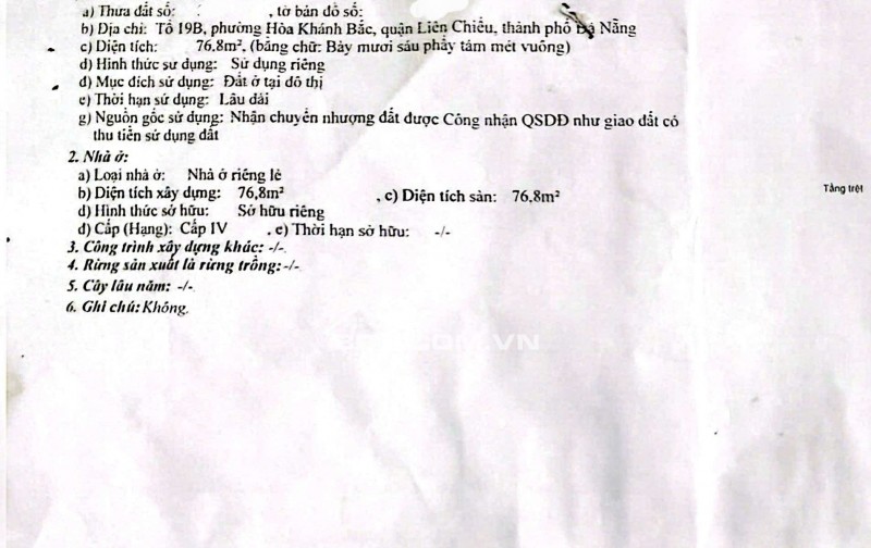 BÁN ĐẤT TẶNG NHÀ C4 K97 NGUYỄN LƯƠNG BẰNG – ĐỐI DIỆN ĐH BÁCH KHOA