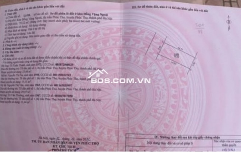  CHỈ HƠN 5x TR.IỆU/M² – CƠ HỘI HIẾM TẠI TRUNG TÂM PHÚC THỌ 