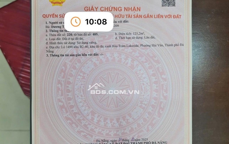 Bán 1 CẶP đất đường 7,5m Võ Tự - Khu đô thị xanh Bàu Tràm Lakeside