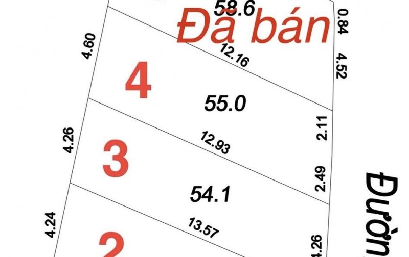 BÁN ĐẤT KHU BÃI VƯỢT MẶT ĐƯỜNG DOÃN KẾ THIỆN 56M2 GIÁ 3.85 TỶ