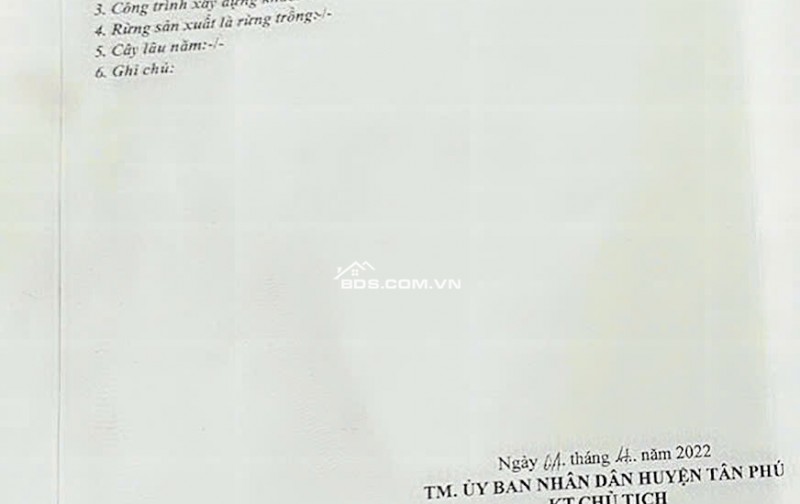 Chính Chủ Bán 300m2 Đất Full Thổ Cư Tại Xã Phú Bình, Huyện Tân Phú, Đồng Nai