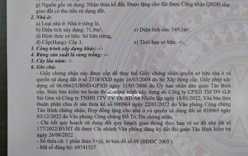 Bán nhà chính chủ số 22B đường Ngô Bệ, Phường Tân Bình TPHCM