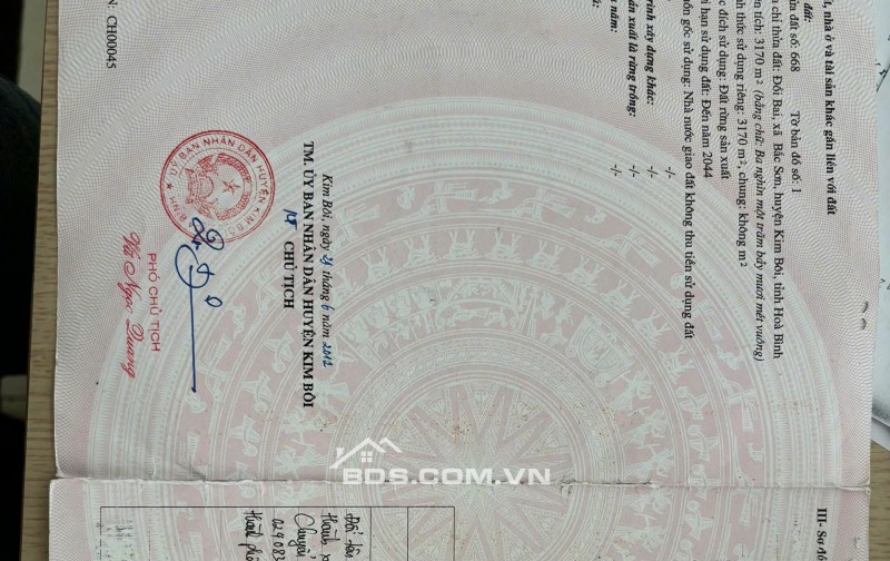 Bán rê đất rừng sản xuất, sổ đỏ, lên đất ở thoải mái, hơn 3k m2, mặt đường đường bê tông!