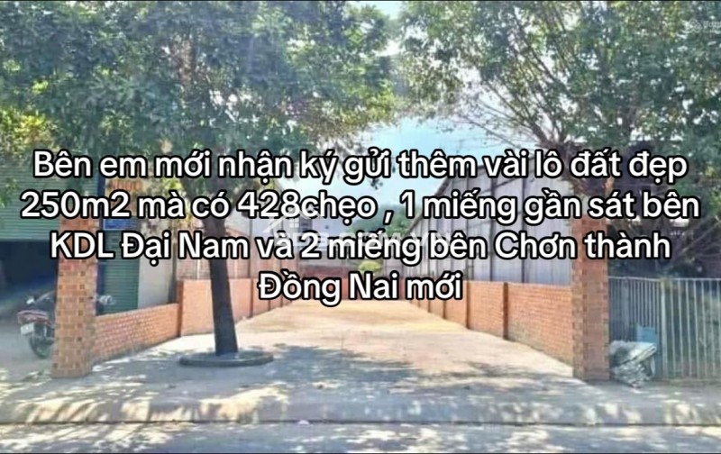 Gần KCN becamex, ngay ngã 4 Chơn thành đi vào 500m là tới đất giá chỉ 428triệu , LH 0343261559