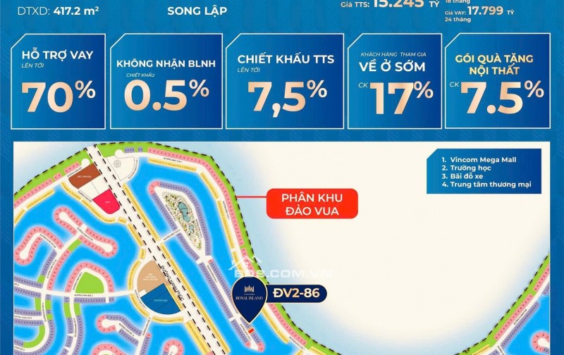 3 CĂN SONG LẬP ĐẸP NHẤT ĐẢO VUA 2– GIÁ TỐT