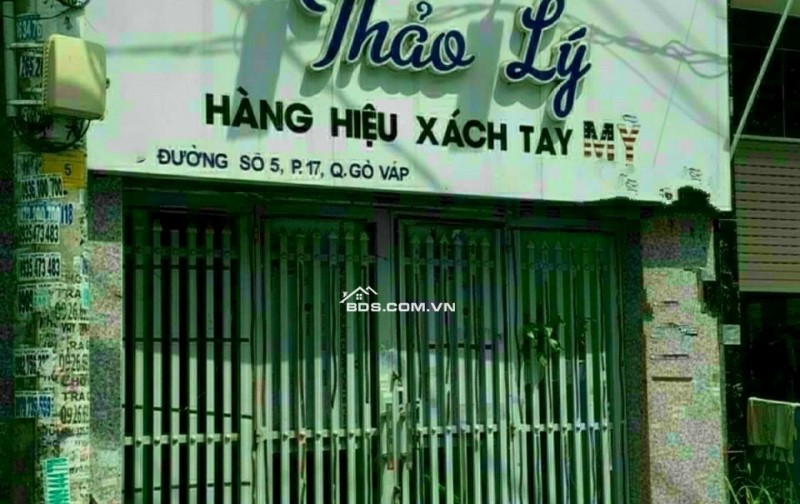 Chính chủ. Nhà Mặt Tiền Đường số 5 P17 GV . DT 4 x 20