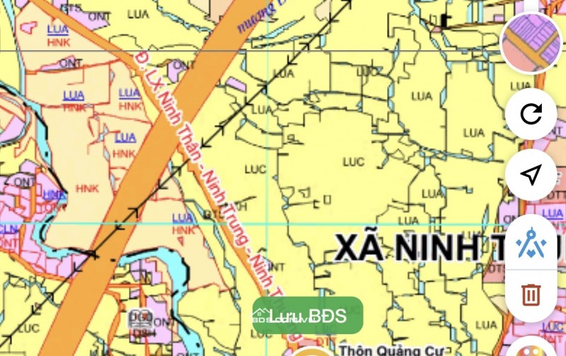 Chính chủ cần ra lô đất vuông vức tại Quảng Cư, Ninh Trung mặt tiền bê tông