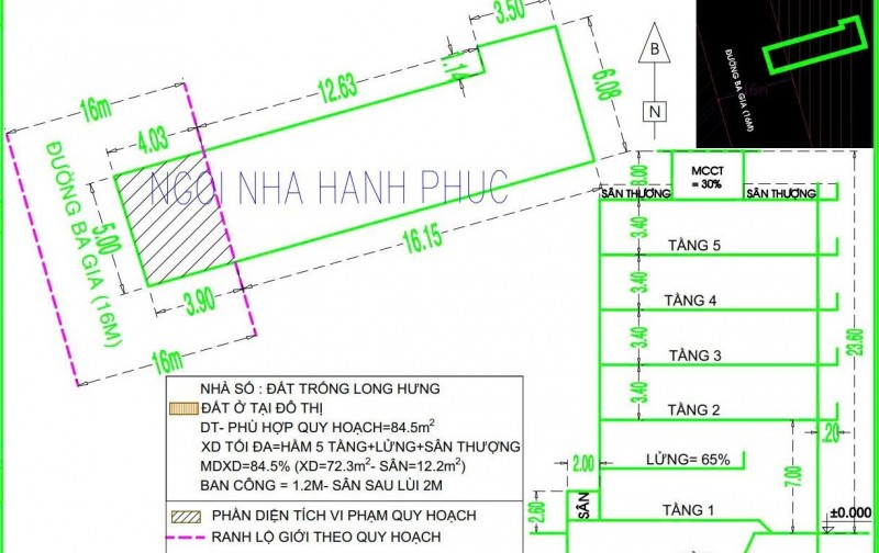 (Tin thật 100%) Bán đất đẹp 104m2 mặt phố Ba Gia - Tặng GPXD (7 lầu + hầm) - Làm CHDV/VP/KS - HH MG