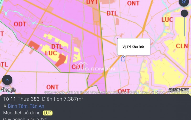 Bán gấp lô đất lúa chuyển thổ đường Vành Đai Tân An giá 22 tỷ