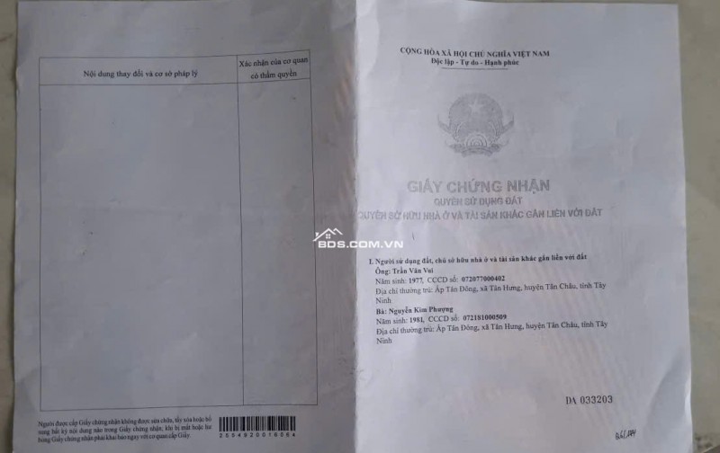 Đất mặt tiền Tân Châu Tây Ninh giá 3.5 tỷ