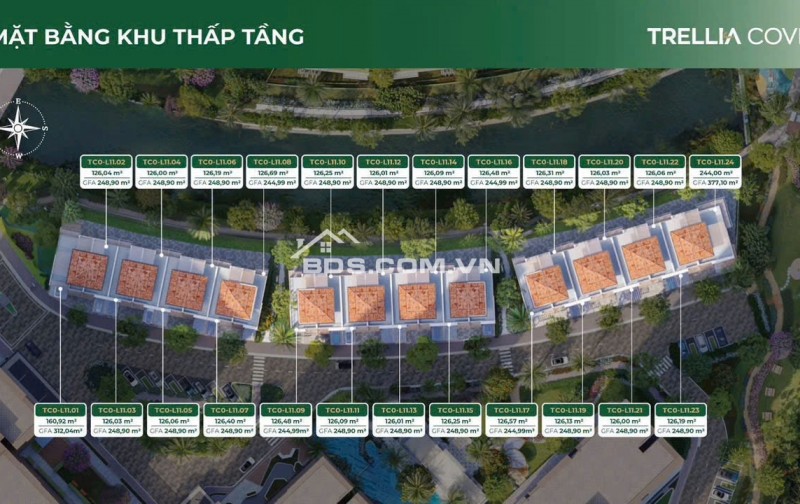 Nhà phố Trellia Cove ven kênh đào