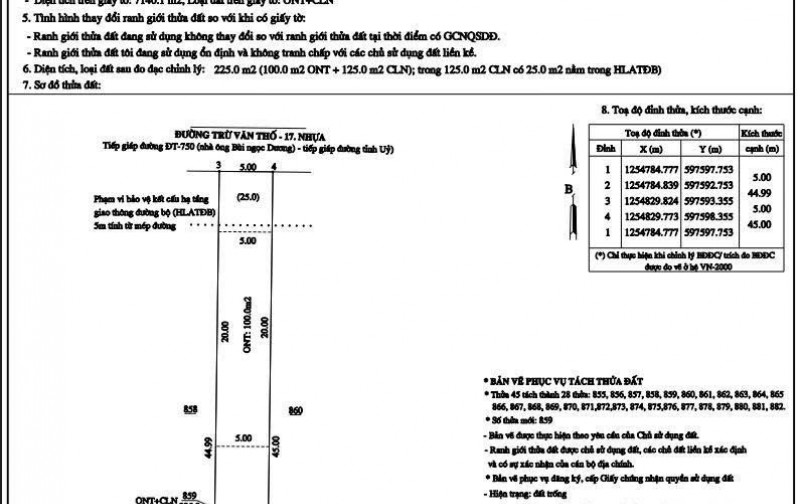 Đất nền xã Trừ Văn Thố, Bàu Bàng - ngay cạnh KCN Cây trường