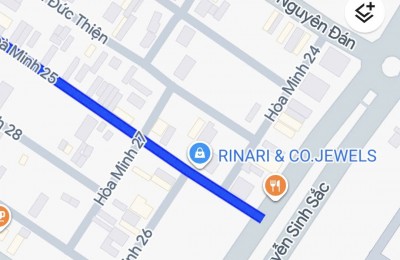 Bán 1 cặp đất đường Hòa Minh 25 - Trục thông Nguyễn Sinh Sắc