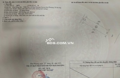 MỚI TINH 50M ĐẤT 50M NĂM ĐỒNG SẬY - ĐAN PHƯỢNG - HÀ NỘI