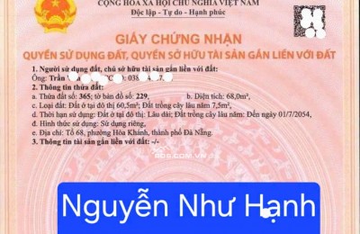 BÁN ĐẤT ĐƯỜNG NGUYỄN NHƯ HẠNH - CÁCH ĐƯỜNG 20M
