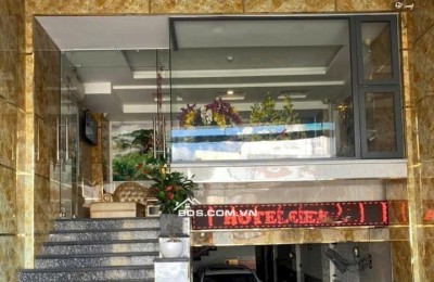 Khách sạn 7 tầng 2 sao hầm T.máy 22P 5.6m 125m2 MT gần Thống Nhất DT 180tr chỉ 23 tỷ.