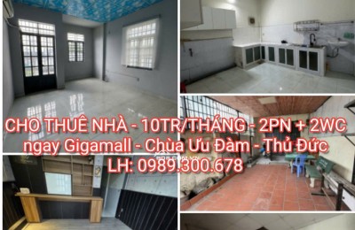 NHÀ THUÊ - 10TR/THÁNG - 2PN-2WC - GIGAMALL - THỦ ĐỨC