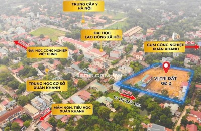 BÁN ĐẤT NỀN TẠI HÀ NỘI GẦN TRƯỜNG C1,2,3 KHU ĐÔNG DÂN CƯ