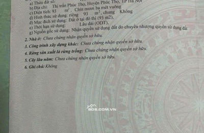 CC GỬI B.ÁN 93M ĐẤT TRUNG TÂM PHÚC THỌ _ HÀ NỘI.