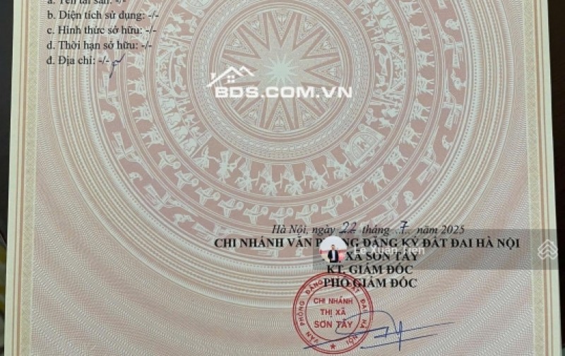 Lô đất 120.1m2 full thổ tại Đồng Trạng, Hòa Lạc mặt tiền 9,25m. Đường thông ôtô tránh. Chỉ 33tr/m2