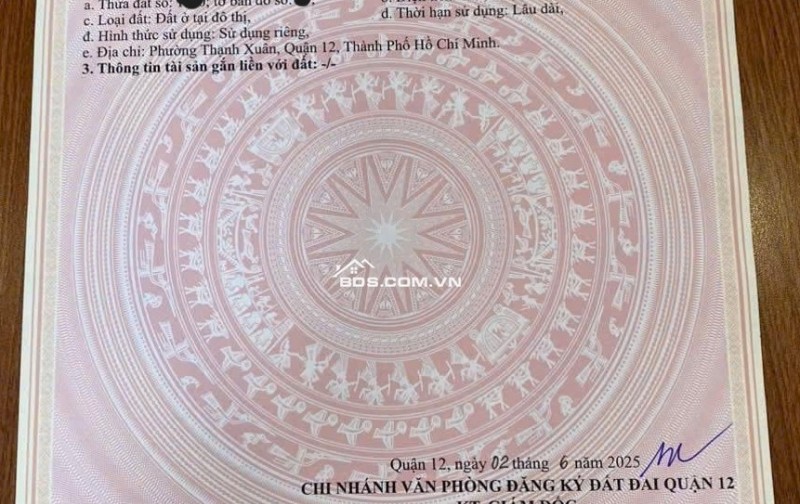 Siêu phẩm Nhà phố Thạnh Xuân Q12 - 125m² - 4 Tầng đúc - Sổ hồng riêng.