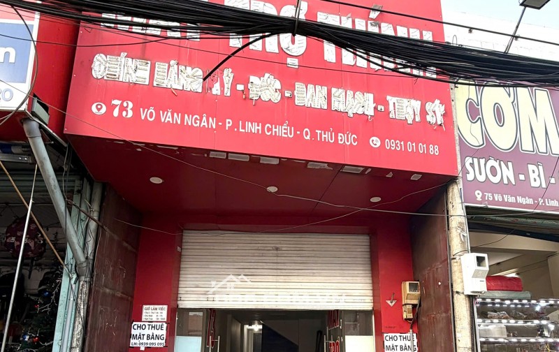 Cho thuê mặt bằng mặt tiền 73 Võ Văn Ngân Thủ Đức siêu đẹp