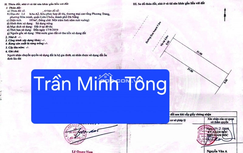 HÀNG HIẾM - Bán 1 cặp đất đường Trần Minh Tông - thông biển