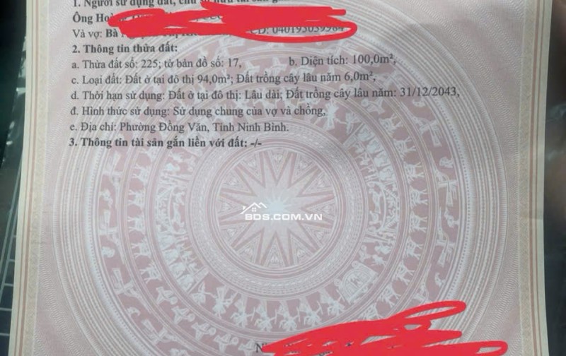 CHÍNH CHỦ BÁN ĐẤT TDP BÙI – GIÁ 2,5 TỶ – Ô TÔ VÀO TẬN ĐẤT