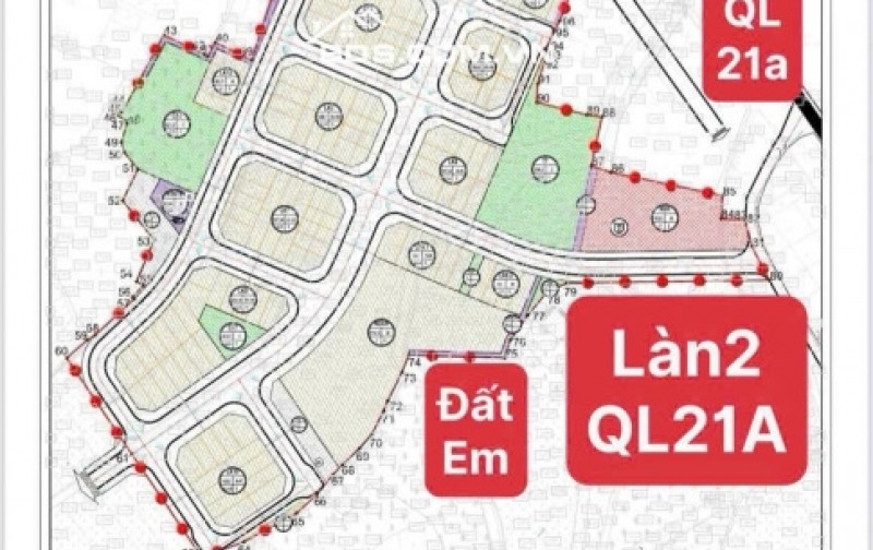 Chính chủ gửi bán lô đất thuộc làn 2 Quốc Lộ 21 mở rộng - tại Đoài Phương chỉ 30 tr/m2