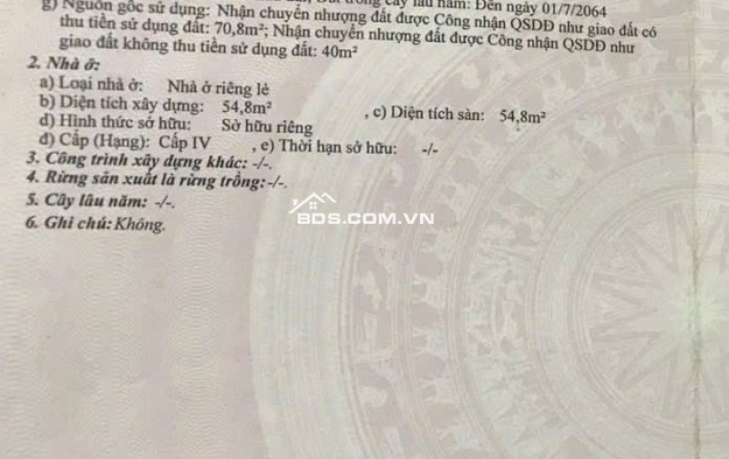 Bán nhà C4 kiệt Ngô Xuân Thu - Gần Trường CĐ Giao Thông Vận Tải