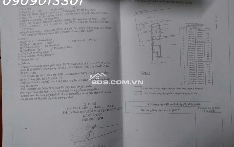 Bán nhà riêng tại Ấp 4, Tân Long, Bình Chánh, DT 247.8 m2, giá bán 8 tỷ thương lượng