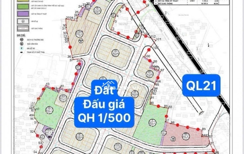 LÔ ĐẤT CỰC HIẾM GẦN TÂN XÃ ĐỐI DIỆN TRƯỜNG HỌC CHUNG TƯỜNG DỰ ÁN ĐẤU GIÁ LÀN 2 QL21