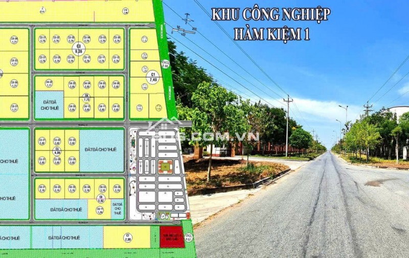 Cho thuê đất, kho sưởng khu công nghiệp Hàm Kiệm 1