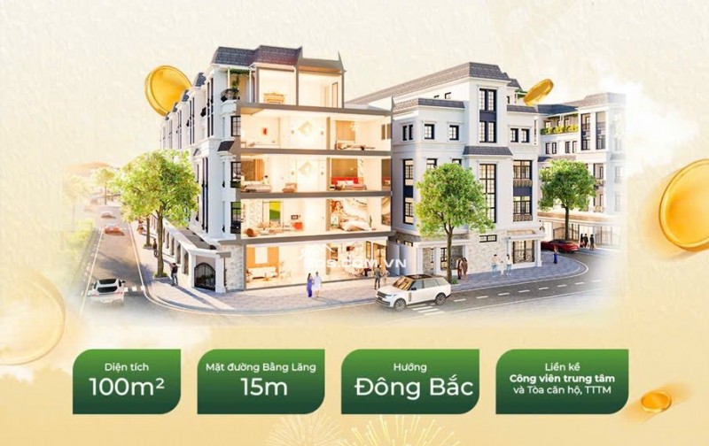 BÁN SIÊU PHẨM LIỀN KỀ  GREEN LITTLE TOWN 100M 5 TẦNG NHỈNH 17 TỶ