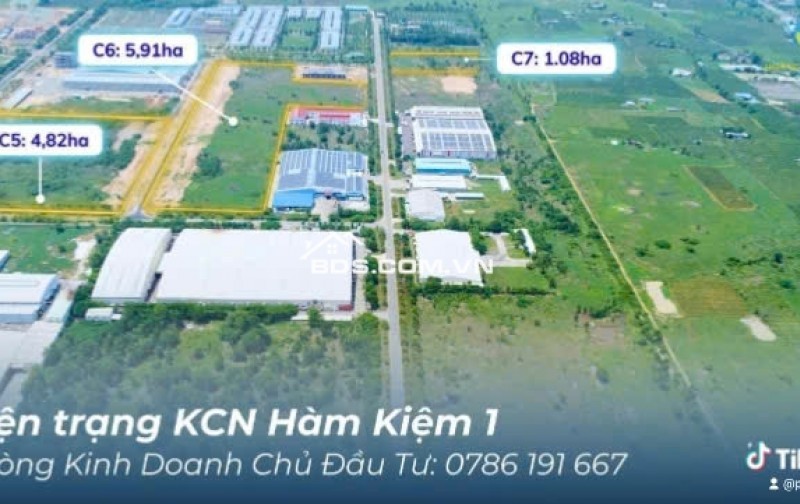 Cho thuê đất, kho sưởng khu công nghiệp Hàm Kiệm 1