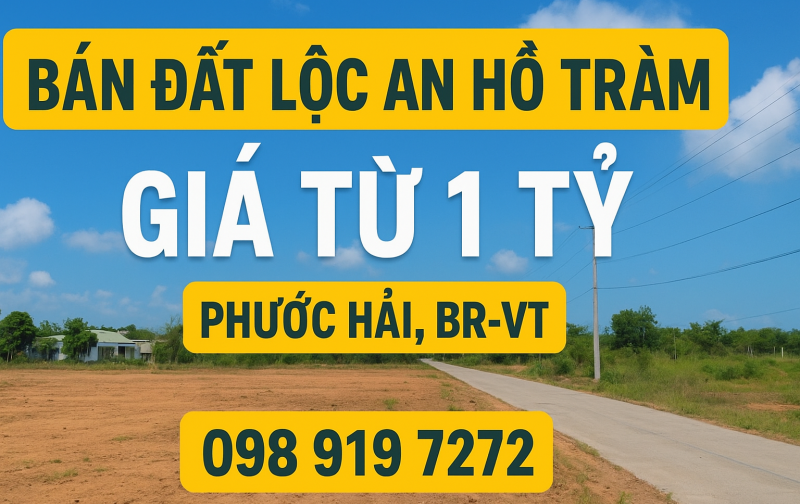 5.5 x 20 BÁN NHANH LÔ ĐẤT THỔ CƯ LỘC AN – CHỈ 1 TỶ XXX