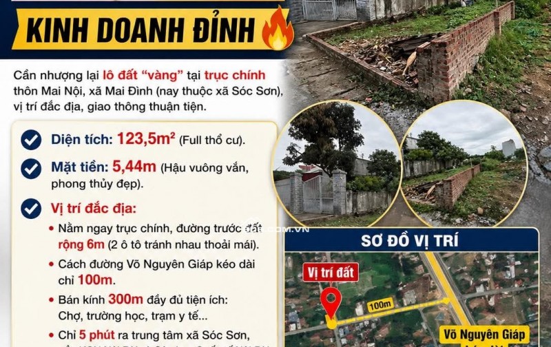 ĐÓN ĐẦU QUY HOẠCH SÂN BAY: 123M2 FULL THỔ CƯ – MẶT TIỀN CỰC ĐẸP, GIÁ ĐẦU TƯ!