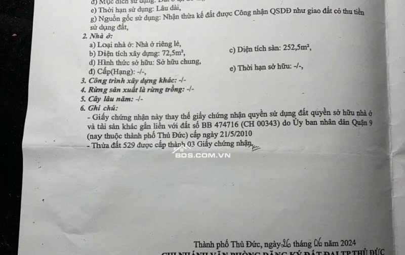 Bán nhà đất mặt tiền đường Lê Văn Việt 217,4m2, có nhà