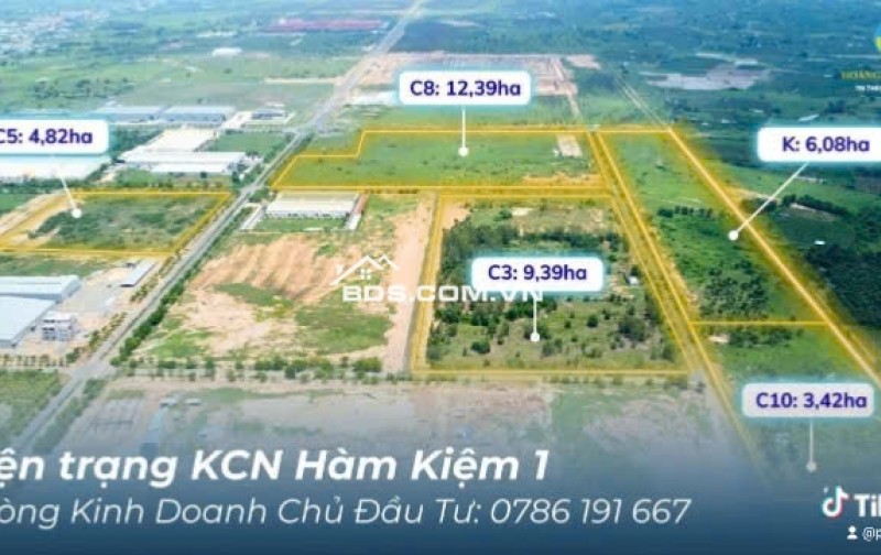 Cho thuê đất, kho sưởng khu công nghiệp Hàm Kiệm 1