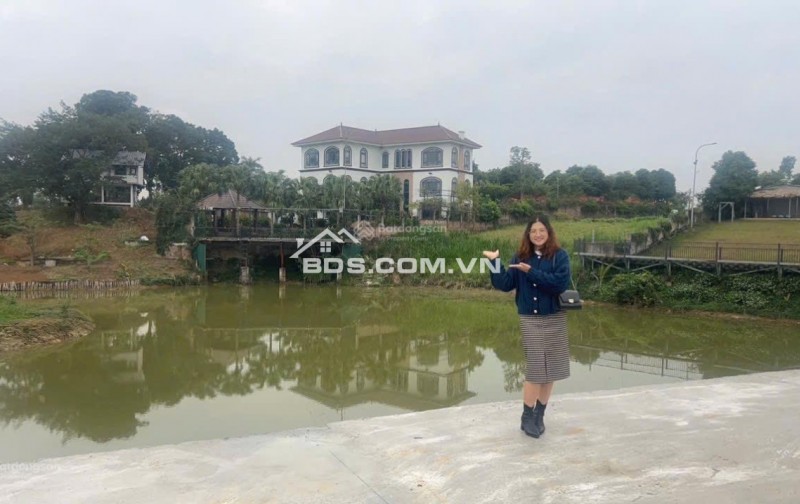 Siêu hiếm lô góc 2 mặt tiền view hồ Đồng Trạng gần ĐHQG, DT 102,5m2 full thổ cư, sẵn sổ