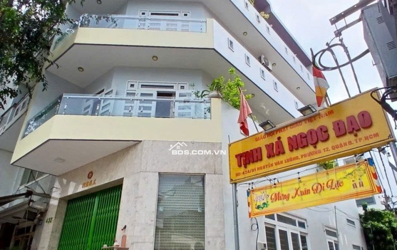 Góc 2 MT Nguyễn Văn Luông P12 Q6 dt: 6x13 nở hậu 10m giá 23 tỷ