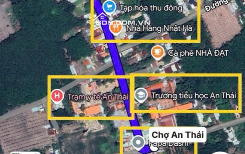 Tôi Cần Bán Đất, Dân Cư Đông, diện tích 525m2 thổ cư sẵn, Gần Chợ, Gần Trường học