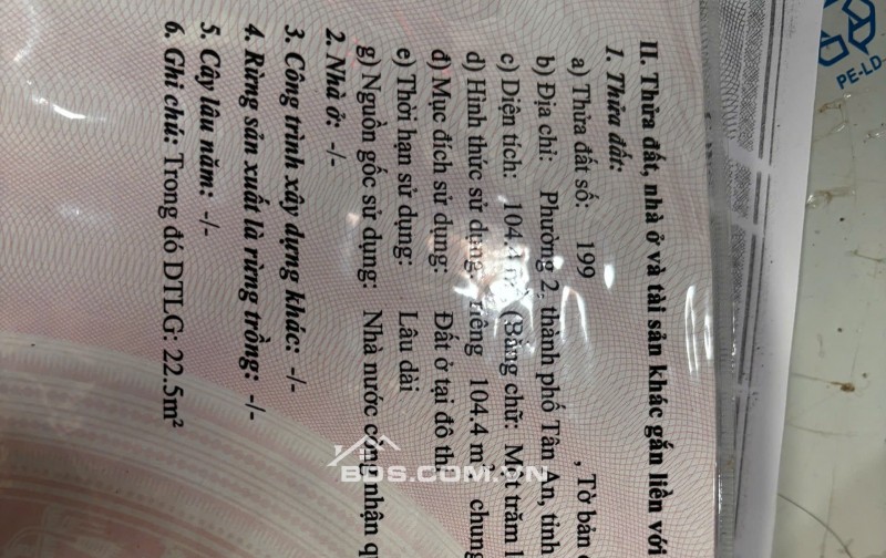 Bán đất tại Hoàng Hoa Thám, 5 tỷ, 104.4 m2, pháp lý đầy đủ