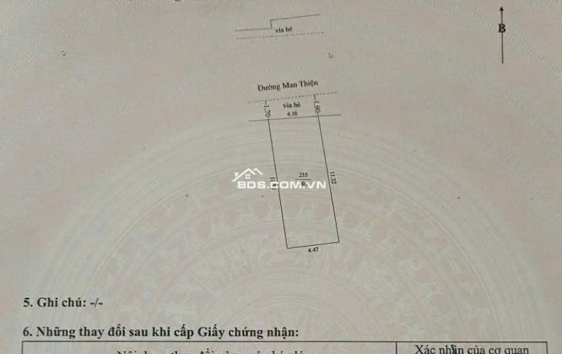 Bán lô đất Mặt Tiền đường MAN THIỆN phường Hoà Cường, Đà Nẵng