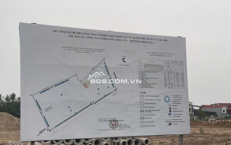 ĐẤT ĐỐI DIỆN KCN LÀNG NGHỀ MAY VÂN TỪ - PHÚ XUYÊN, DT 80M2 CHỈ 2.6TỶ. LH:0336952536.
