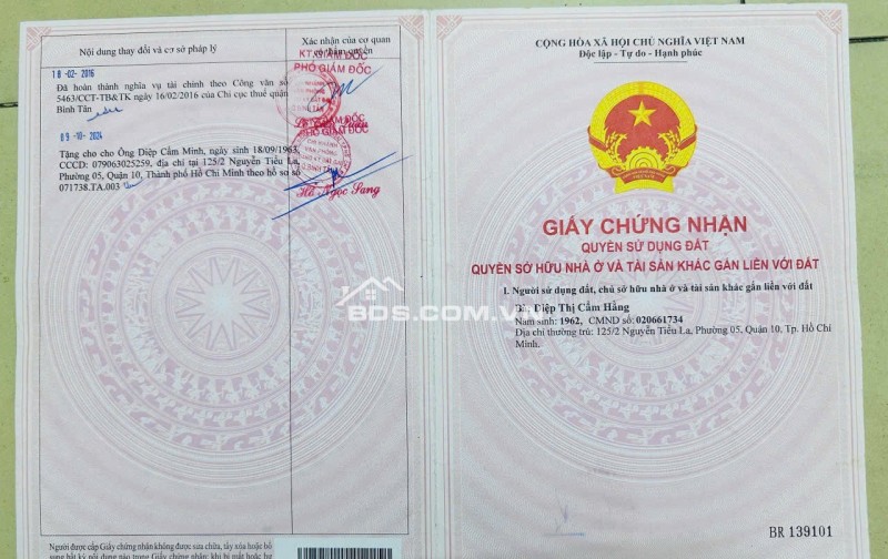 BÁN NHÀ 1074/22/1B ĐƯỜNG TỈNH LỘ 10 (THÔNG VỚI HẺM 111 LÊ ĐÌNH CẨN). LH:0933534006.