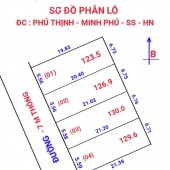 Bán đất đẹp tại Xã Phú Minh, Huyện Sóc Sơn, Hà Nội, DT 129.6m2, giá 26 triệu/m2
